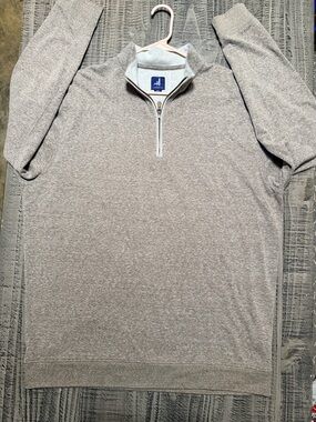 johnnie-O Heather Gray Sully Quarter-Zip Pullover